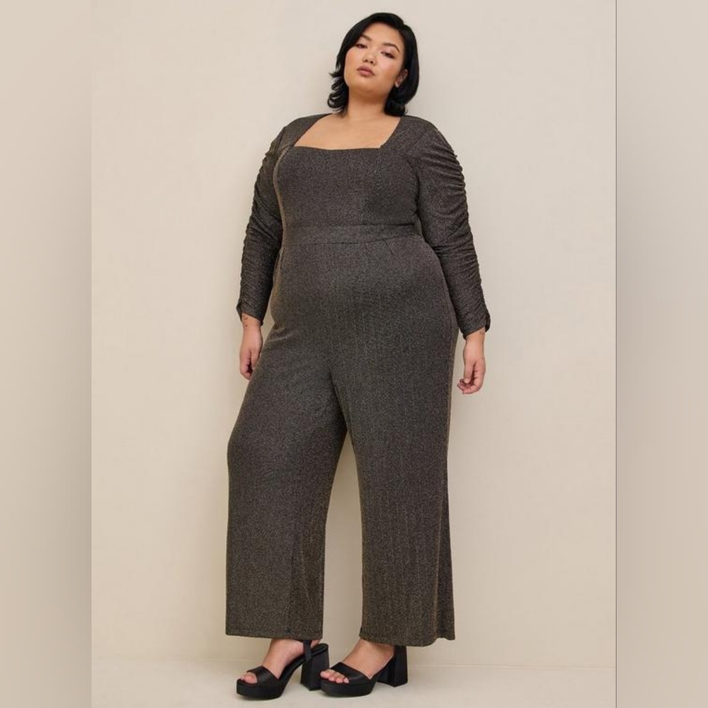 Torrid Metallic Gray Jumpsuit